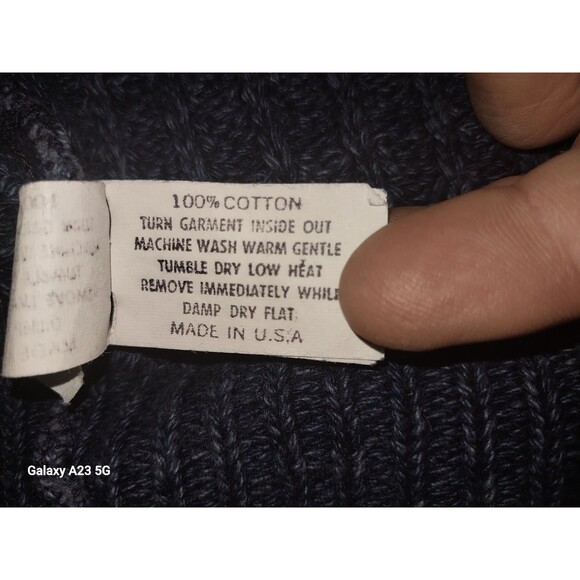 American Eagle Mens Large Blue Waffle Knit Sweater Vest - Picture 7 of 7